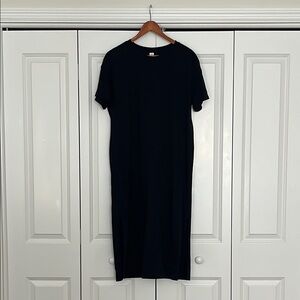 Black Midi T-Shirt Dress